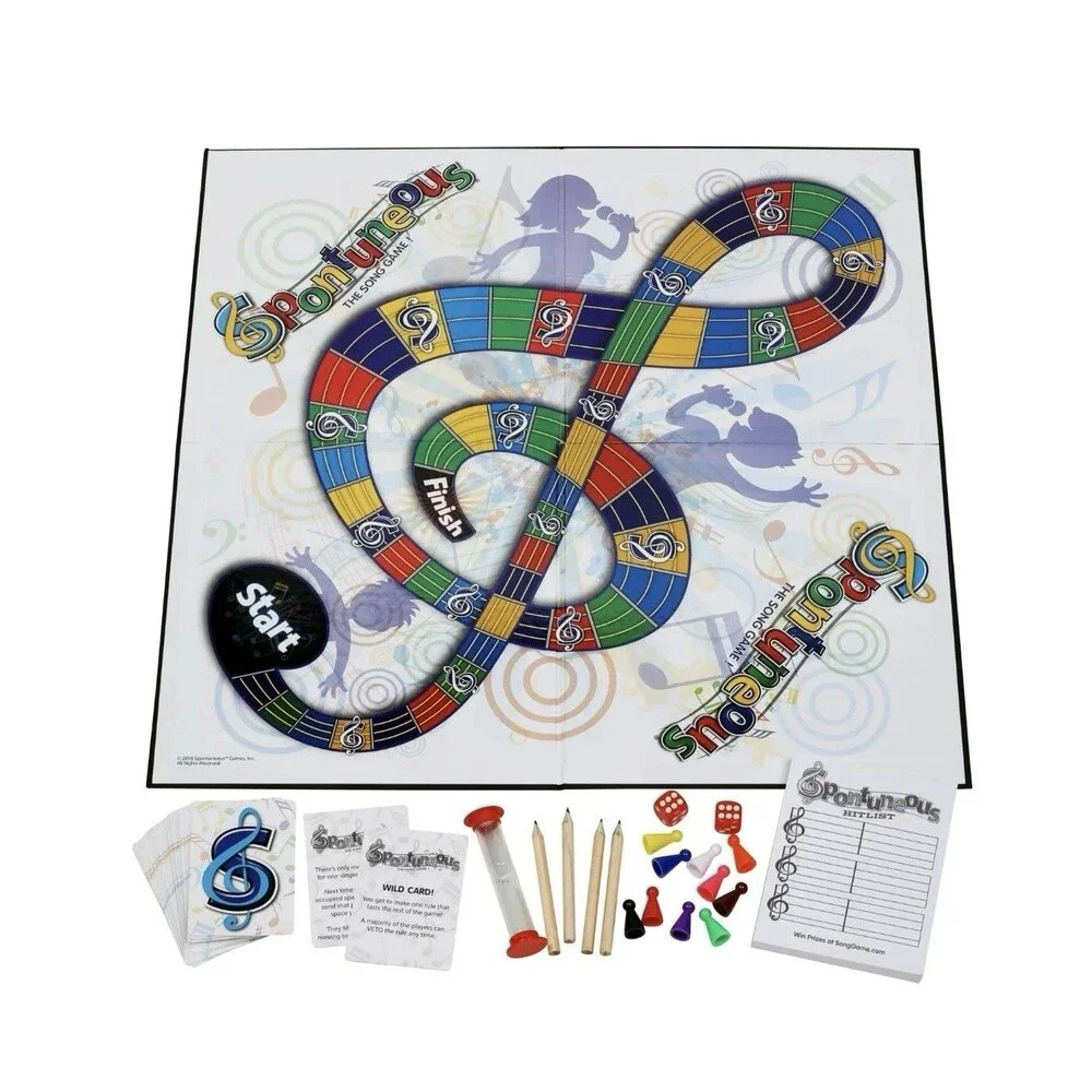 Spontuneous Games Spontuneous Music Party Board Game 4-10 Players Ages 8+